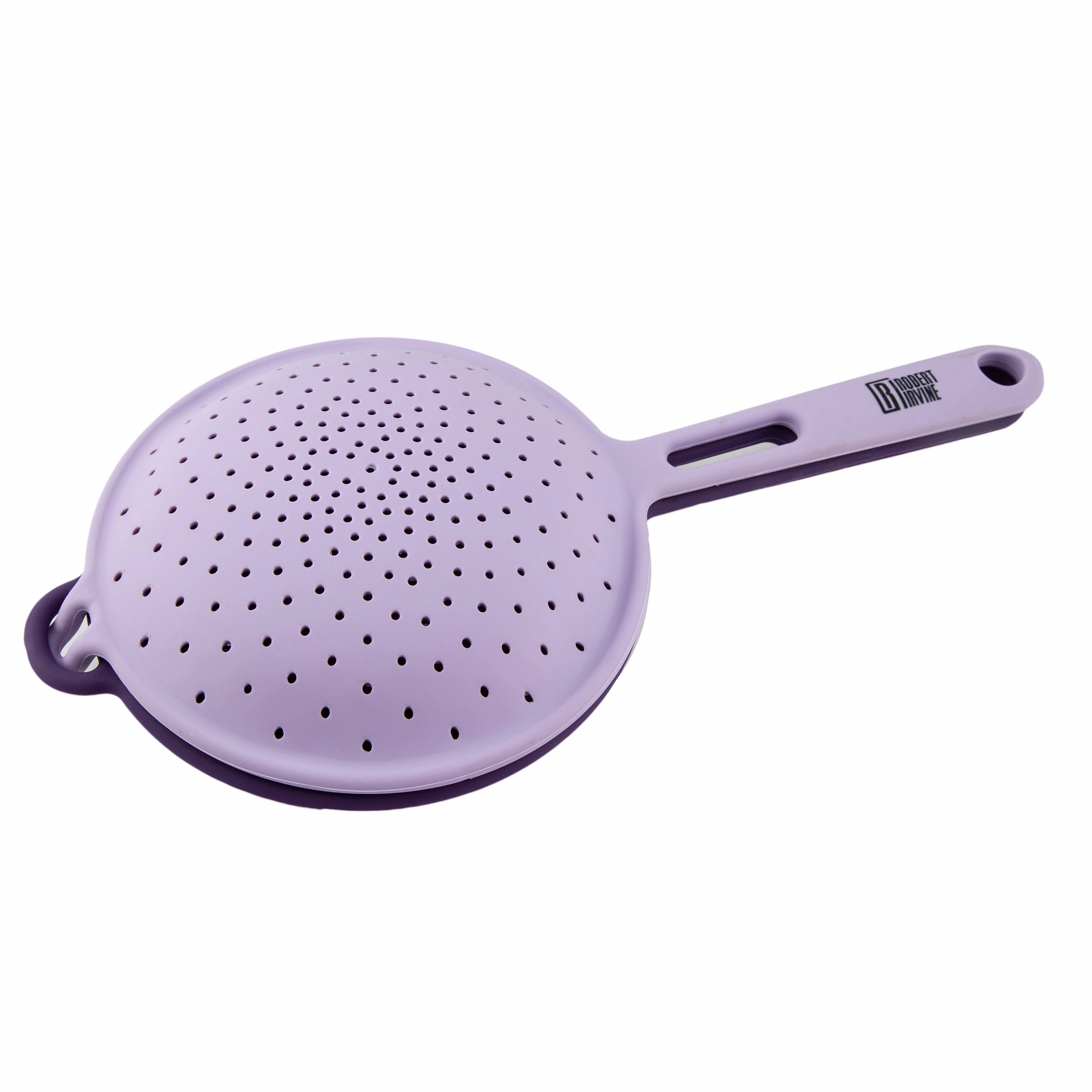 Robert Irvine 2-Piece Silicone Colander Set Purple