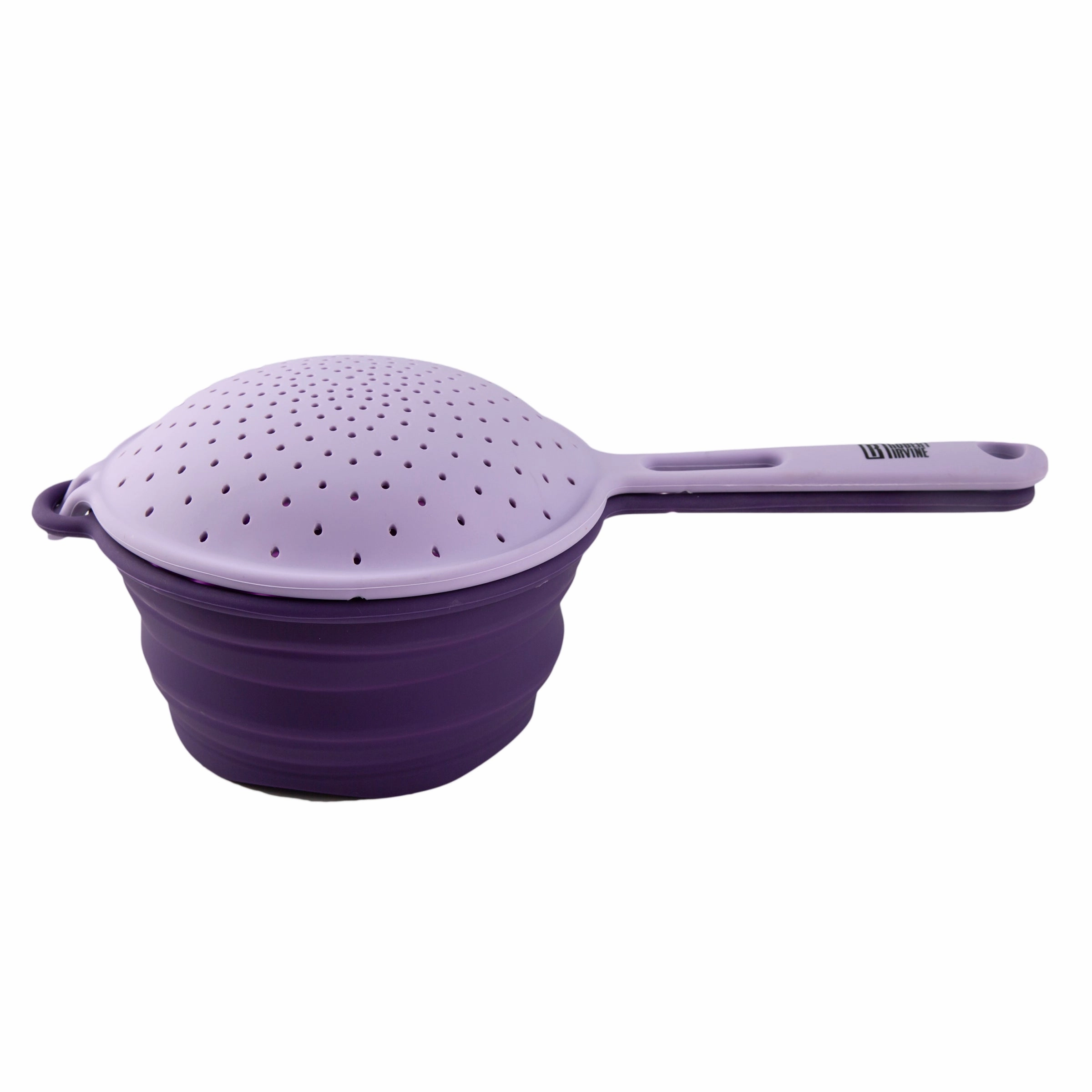 Robert Irvine 2-Piece Silicone Colander Set Purple