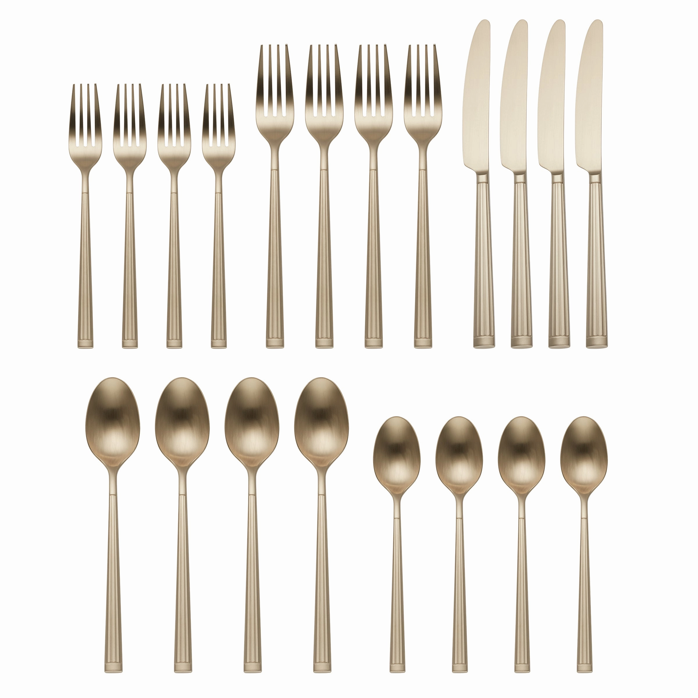 Robyn Champagne Mist Satin 20 Piece Flatware Set