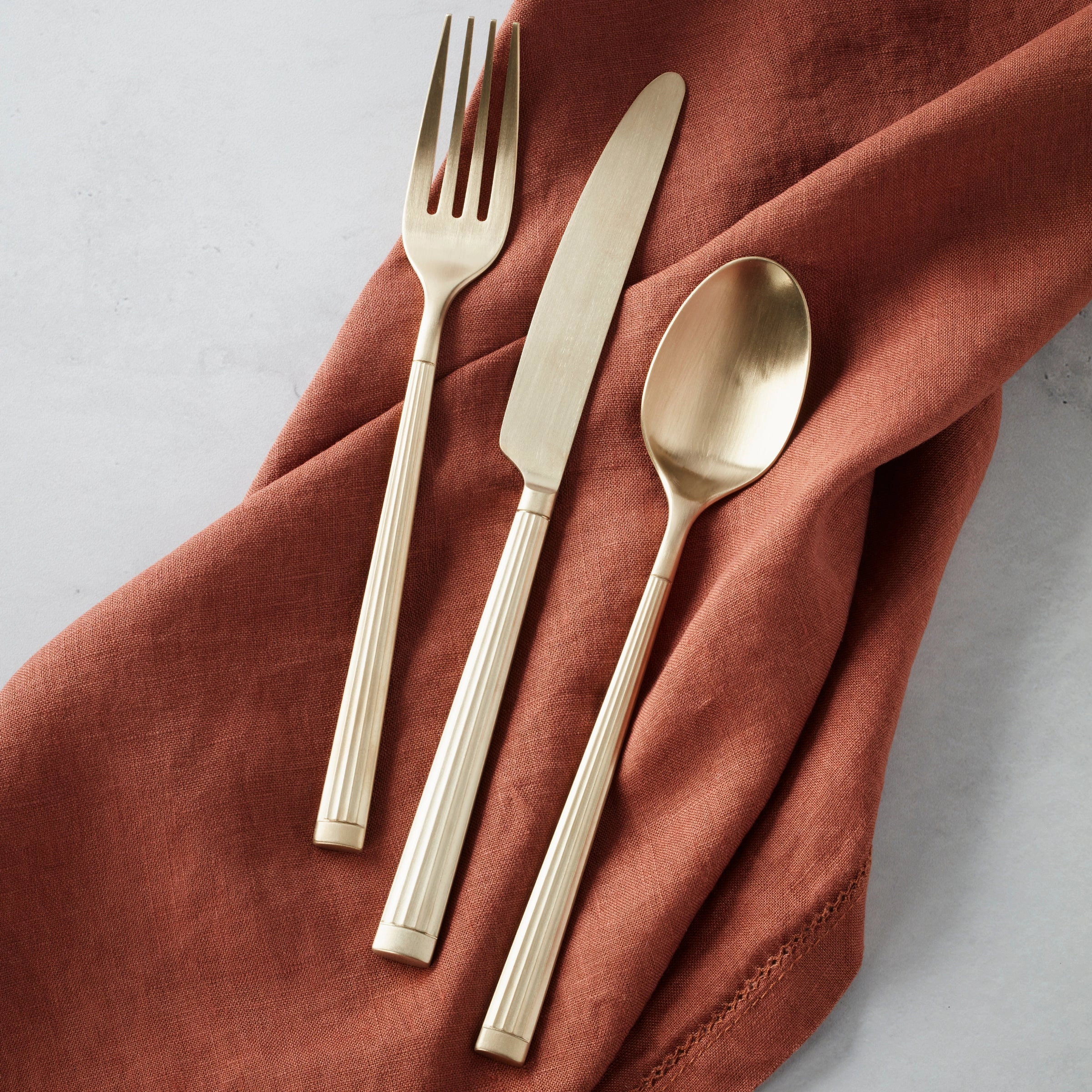 Robyn Champagne Mist Satin 20 Piece Flatware Set