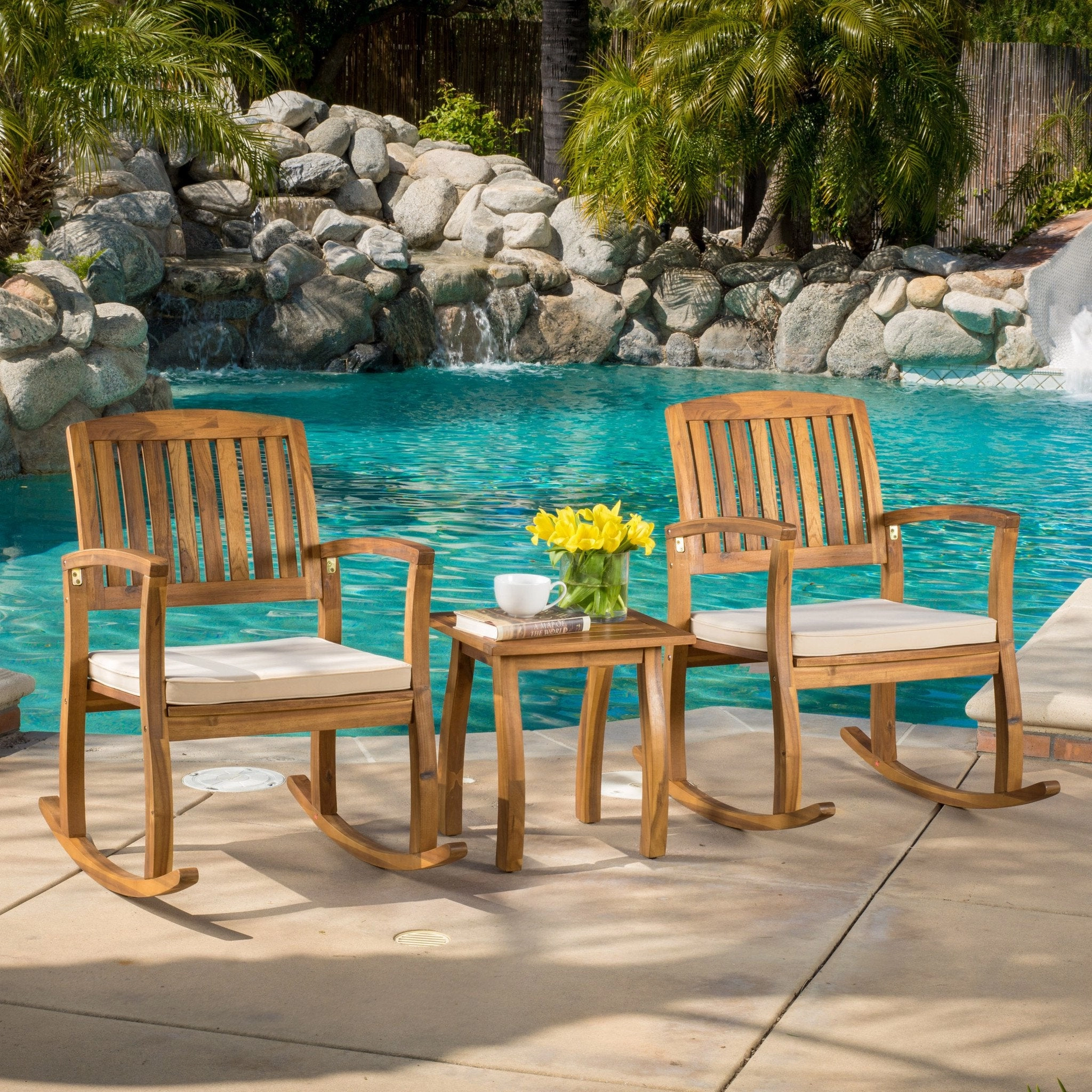 Rocking Chair w/ Cushion (Set of 2) & Accent Table - NH452792 clothes rack, garment rack