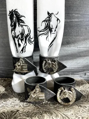 Rodeo Champs Cowhide Napkin Rings toilet seat cover, slow close seat