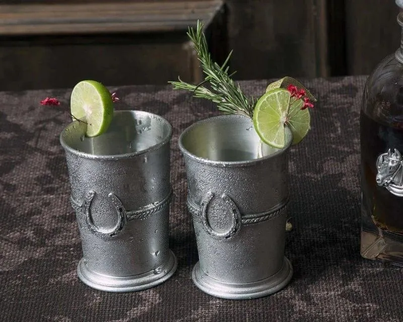 Rope & Horseshoe Pewter Julep Cup