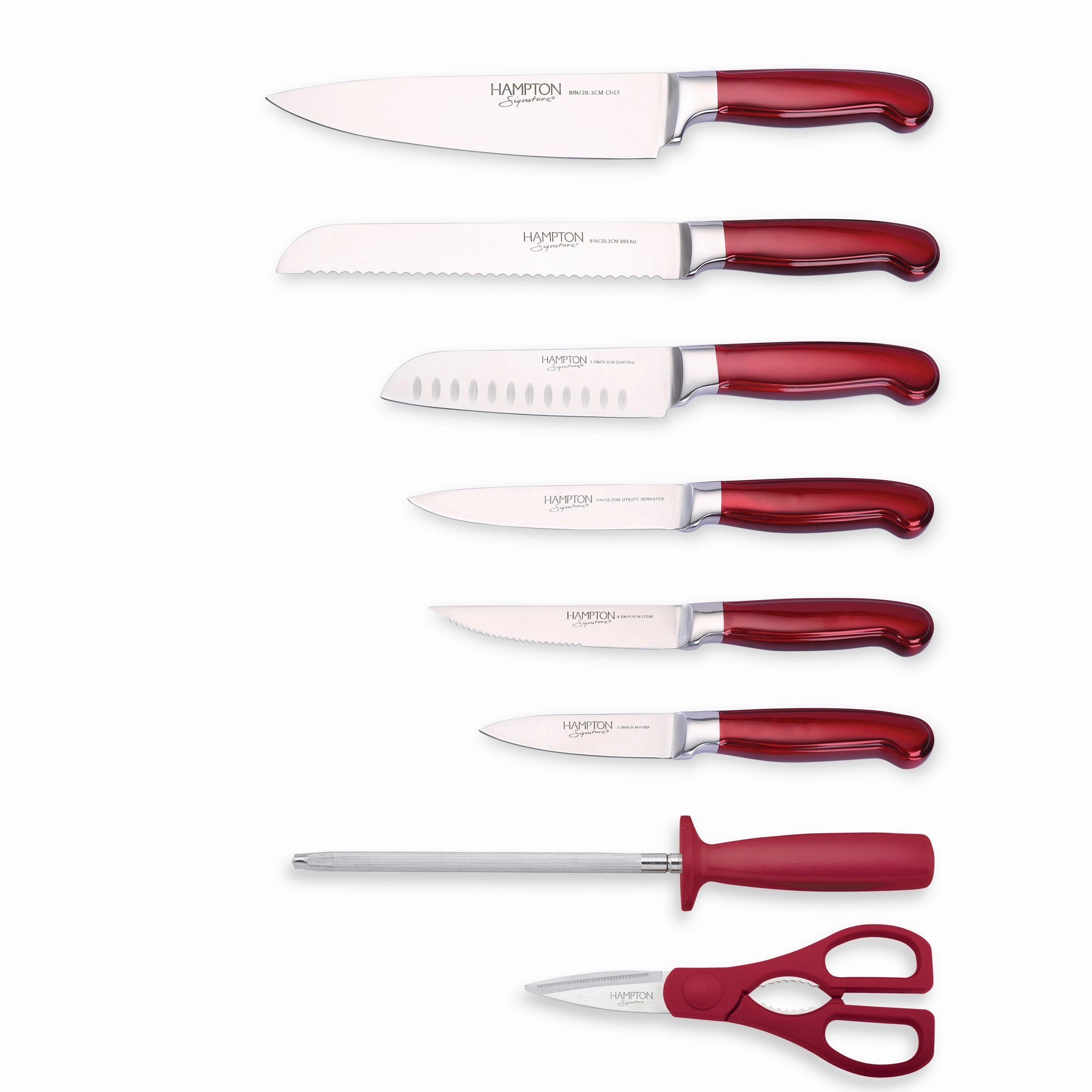 Rorik Red 14 Piece Cutlery Block Set