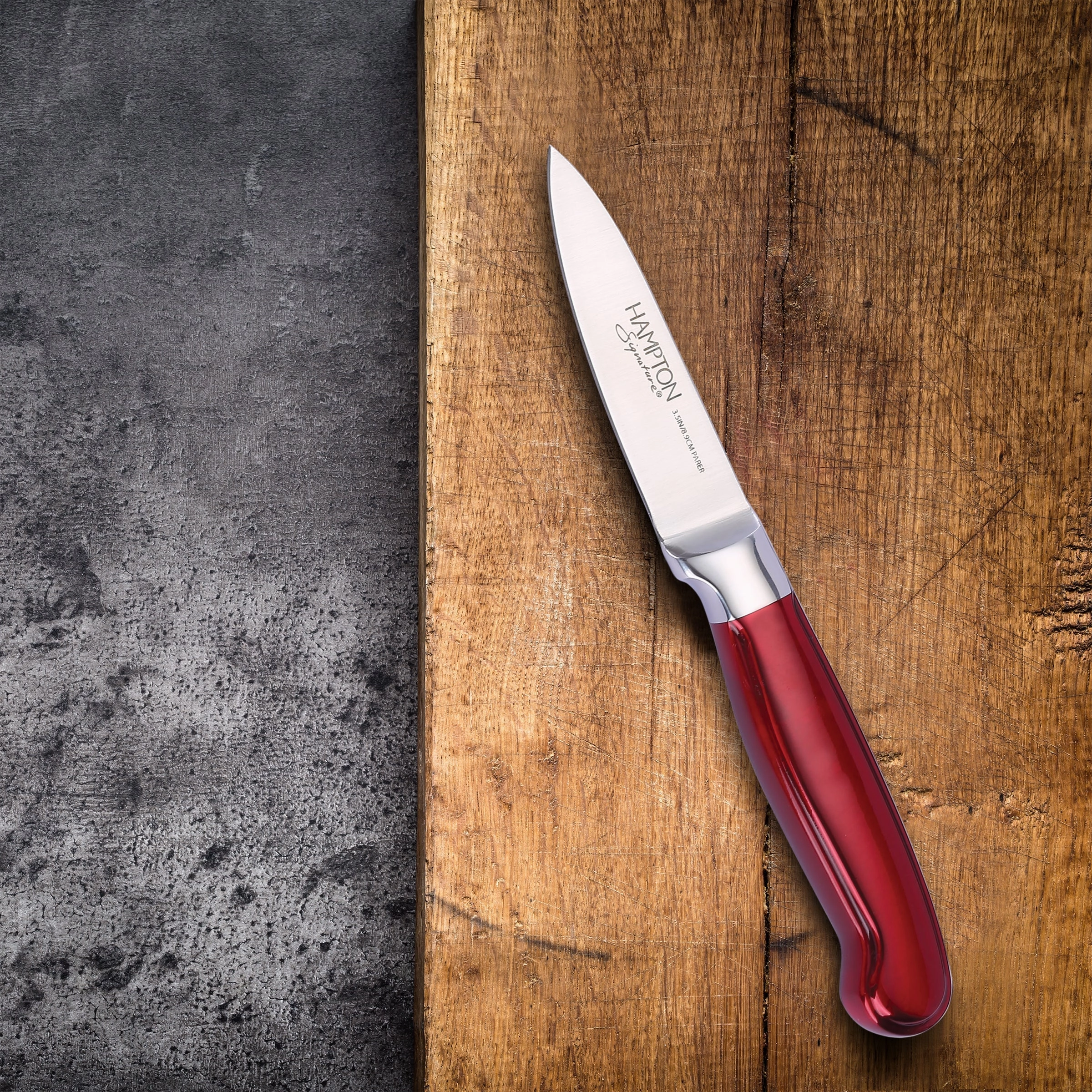 Rorik Red 3.5" Paring Knife with Clear Blade Guard