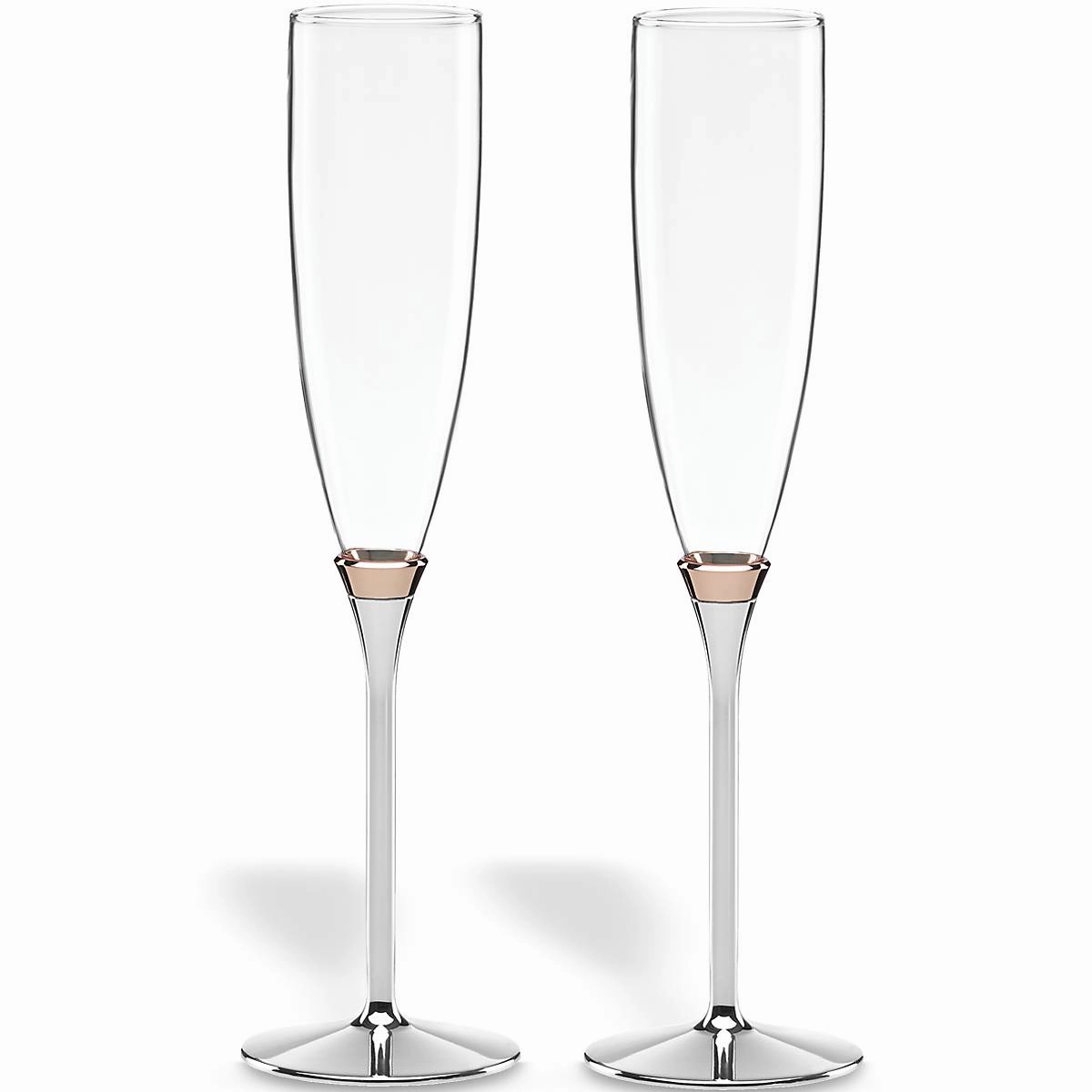 Rosy Glow 2-Piece Champagne Flute Set