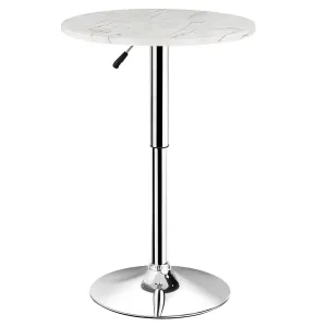 Round Pub Table Height Adjustable, 360 Swivel Cocktail Pub Table farmhouse dining table, extendable dining table