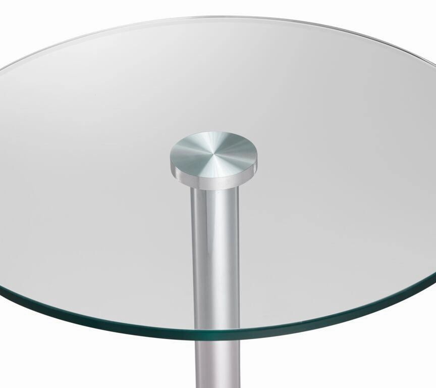 Roxanne Counter Height Round Dining Table - Glass, Chrome