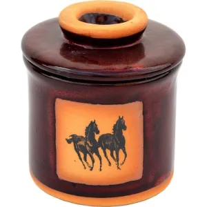 Running Horses French Butter Keeper toilet seat cover, slow close seat