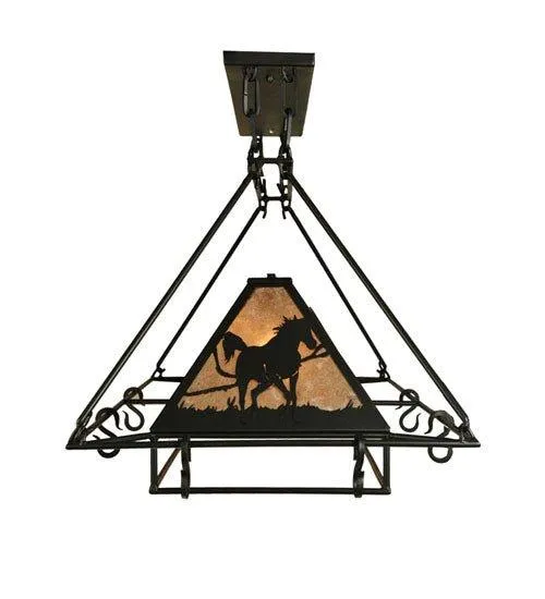 Running Horses Pot Rack