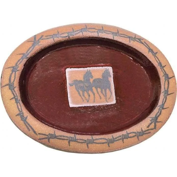 Running Horses Western Dinnerware - Red