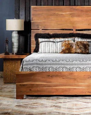 Rustic Acacia Live Edge Bed bedroom furniture, nightstand