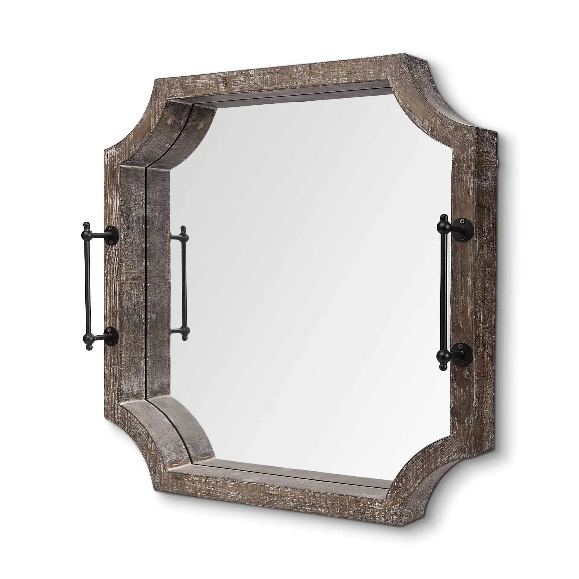 Rustic Antique Wash Wall Mirror