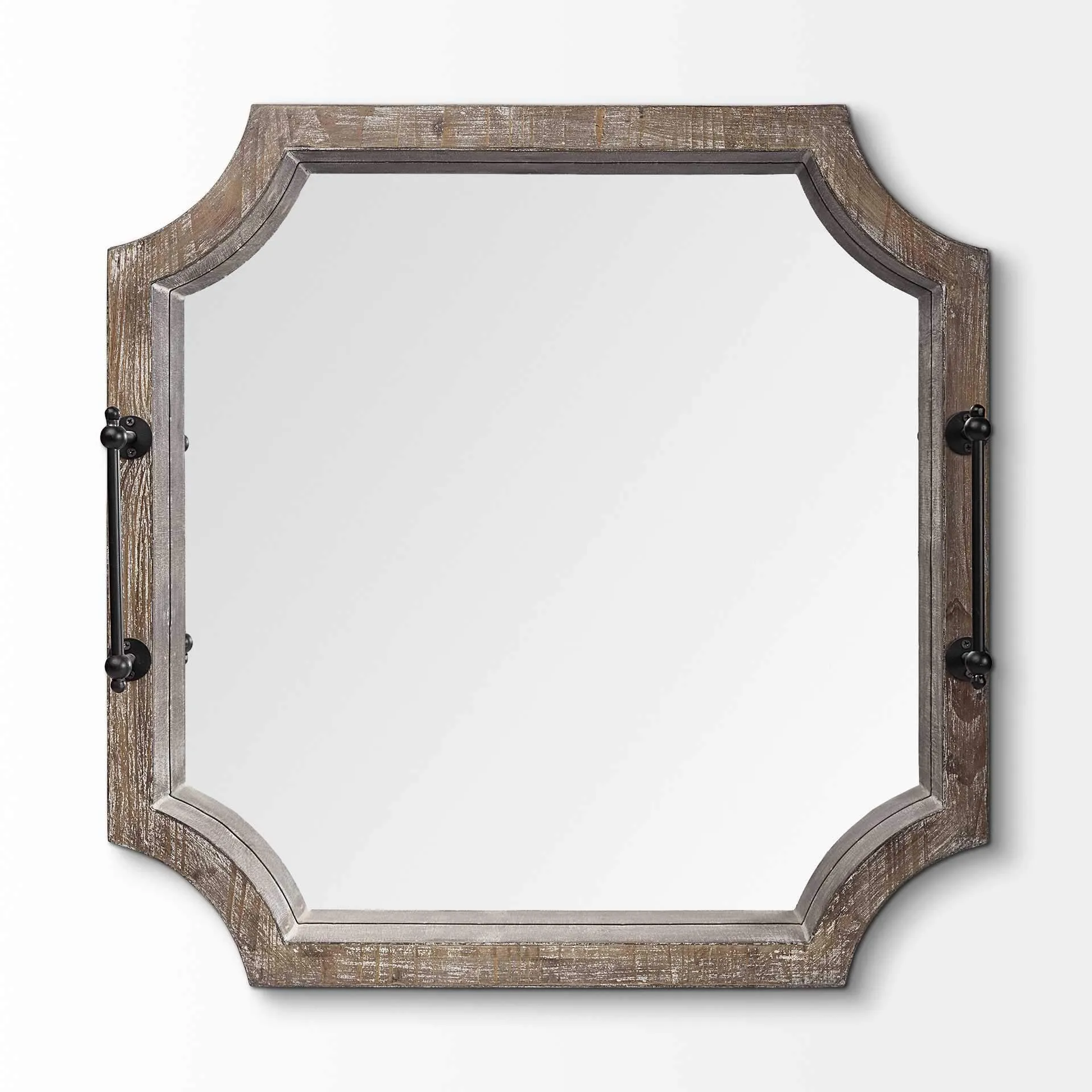 Rustic Antique Wash Wall Mirror