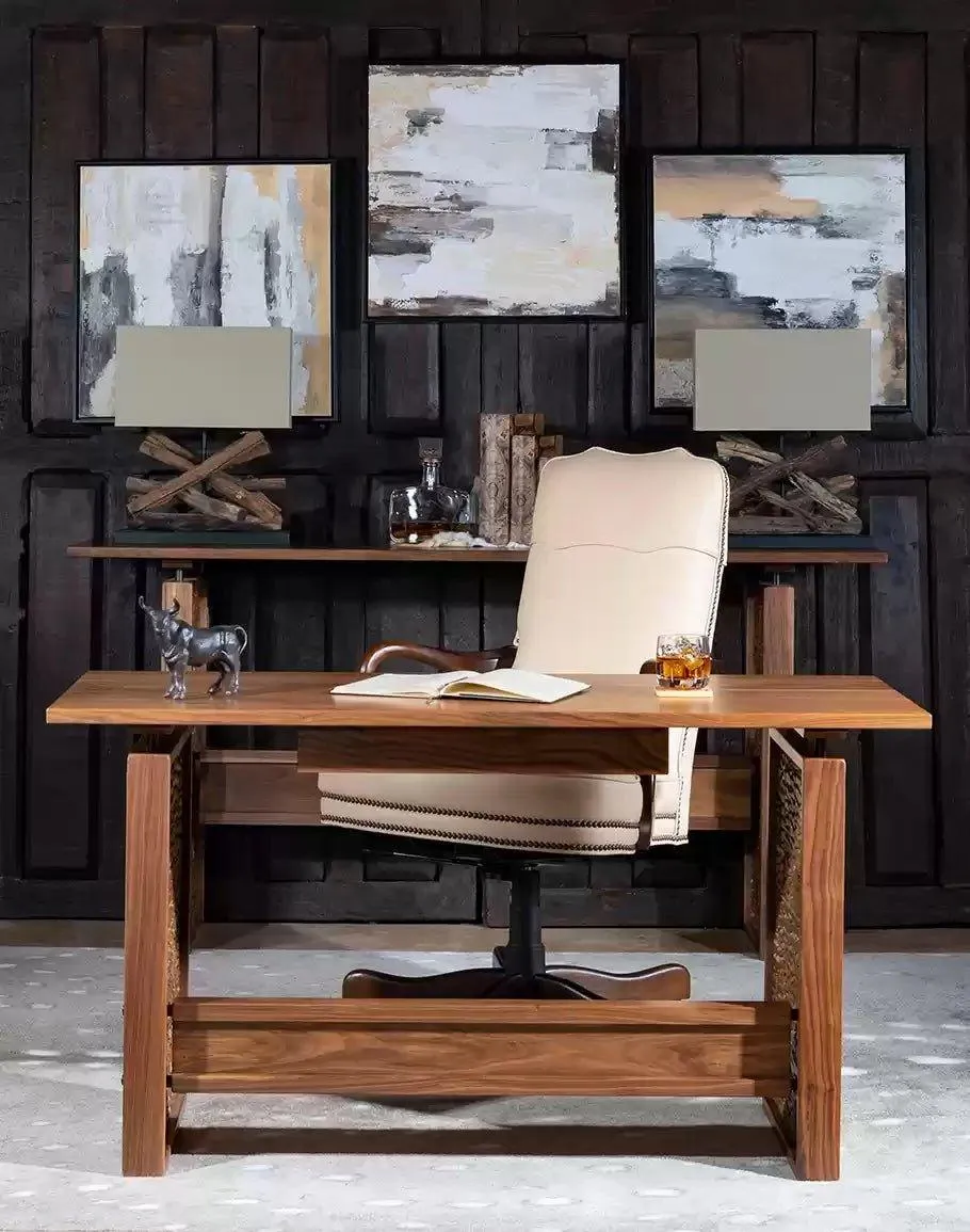 Rustic Black Walnut Writers Desk
