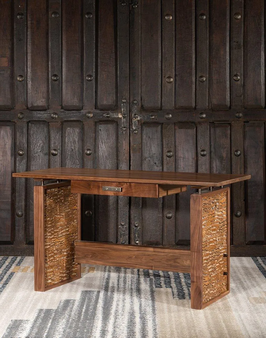 Rustic Black Walnut Writers Desk