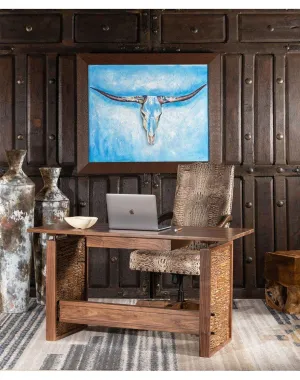 Rustic Black Walnut Writers Desk gaming chair, computer chair