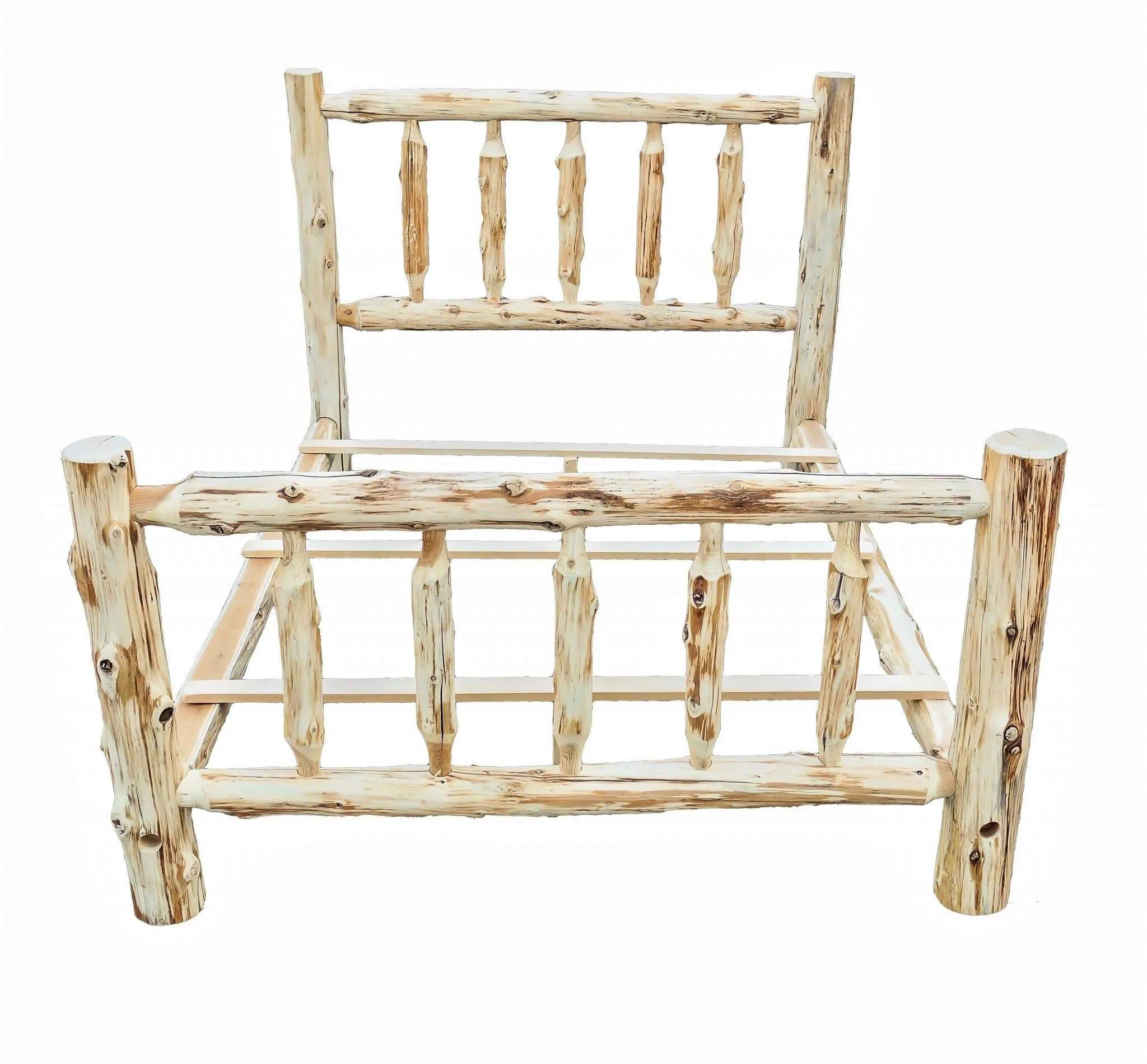Rustic Cedar Log Bed