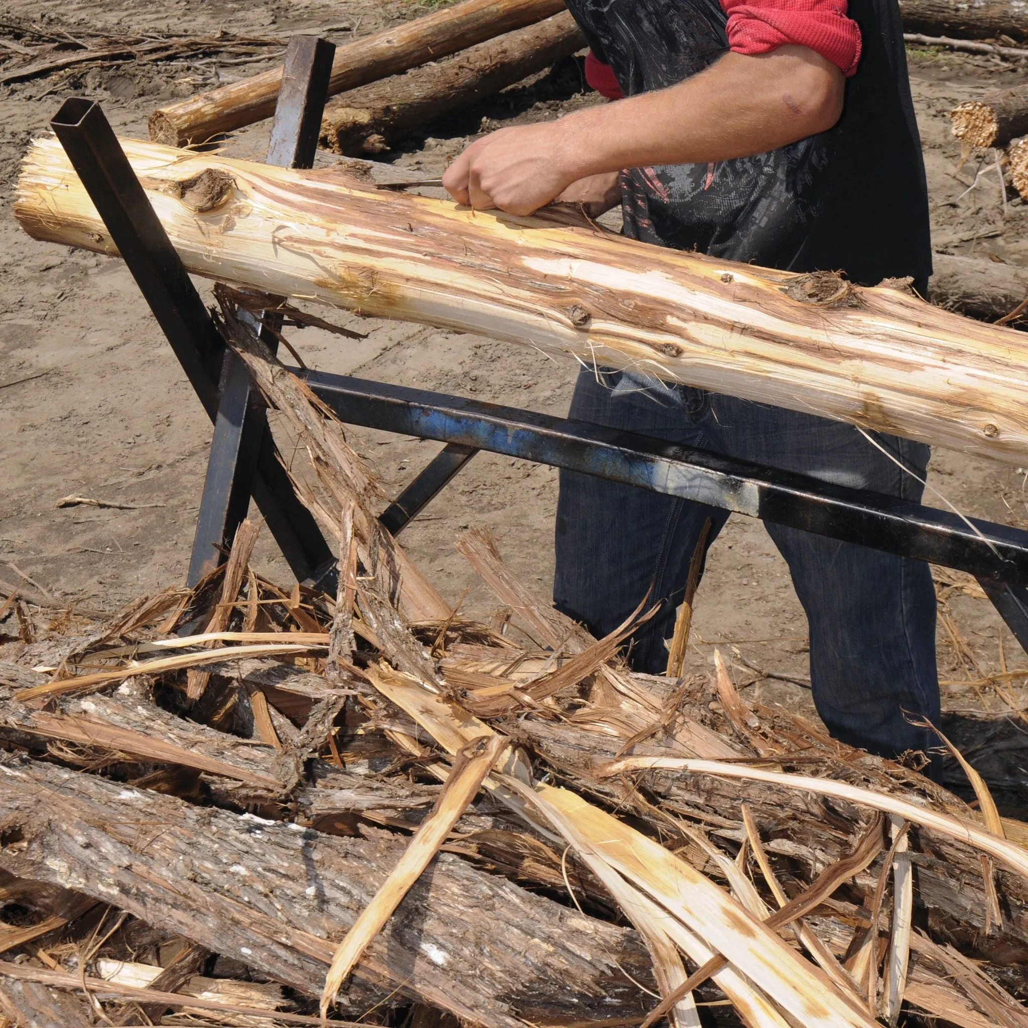 Rustic Cedar Log Bed