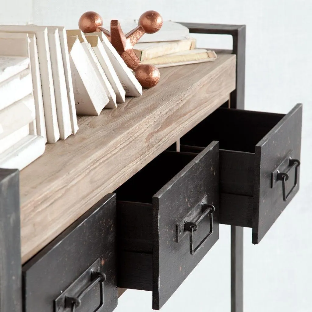 Rustic Entryway Table with Drawers