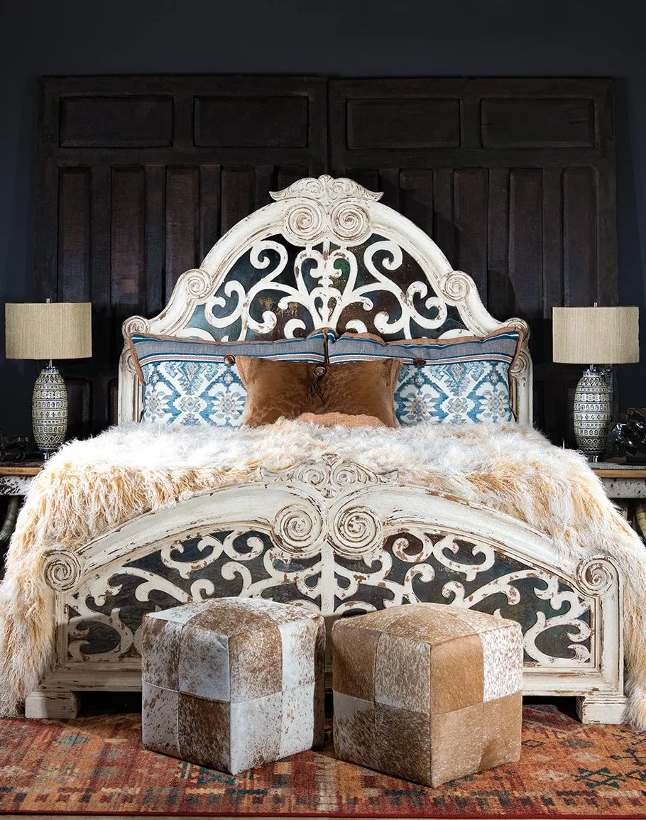 Rustic Handcrafted Fiona King Bed bedroom furniture, nightstand