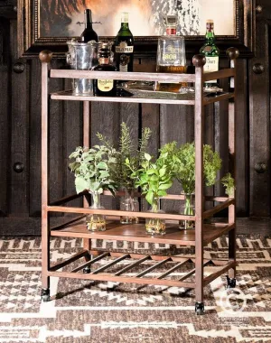 Rustic Industrial Bar Cart kitchen utensils, spatula set