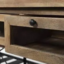 Rustic Industrial Wood Kitchen Island on Wheels