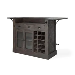 Rustic Mango Front Bar with Bottle Storage gaming chair, computer chair