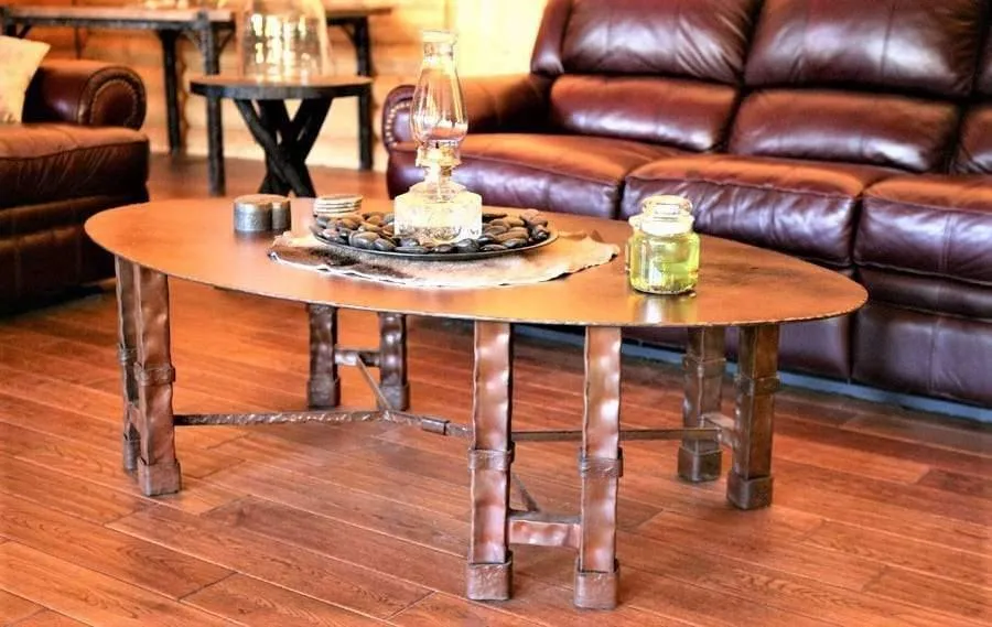 Rustic Oval Iron Coffee Table gaming chair, computer chair