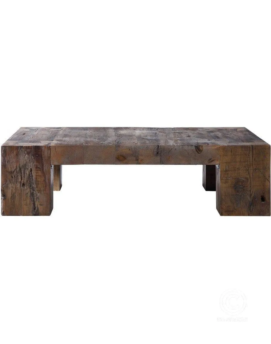 Rustic Reclaimed Boat Wood Coffee Table