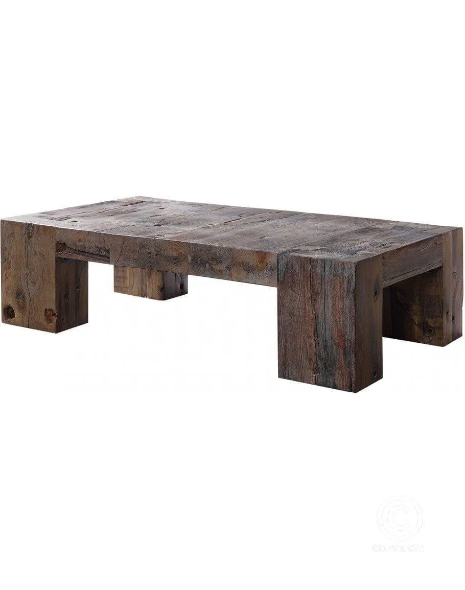 Rustic Reclaimed Boat Wood Coffee Table