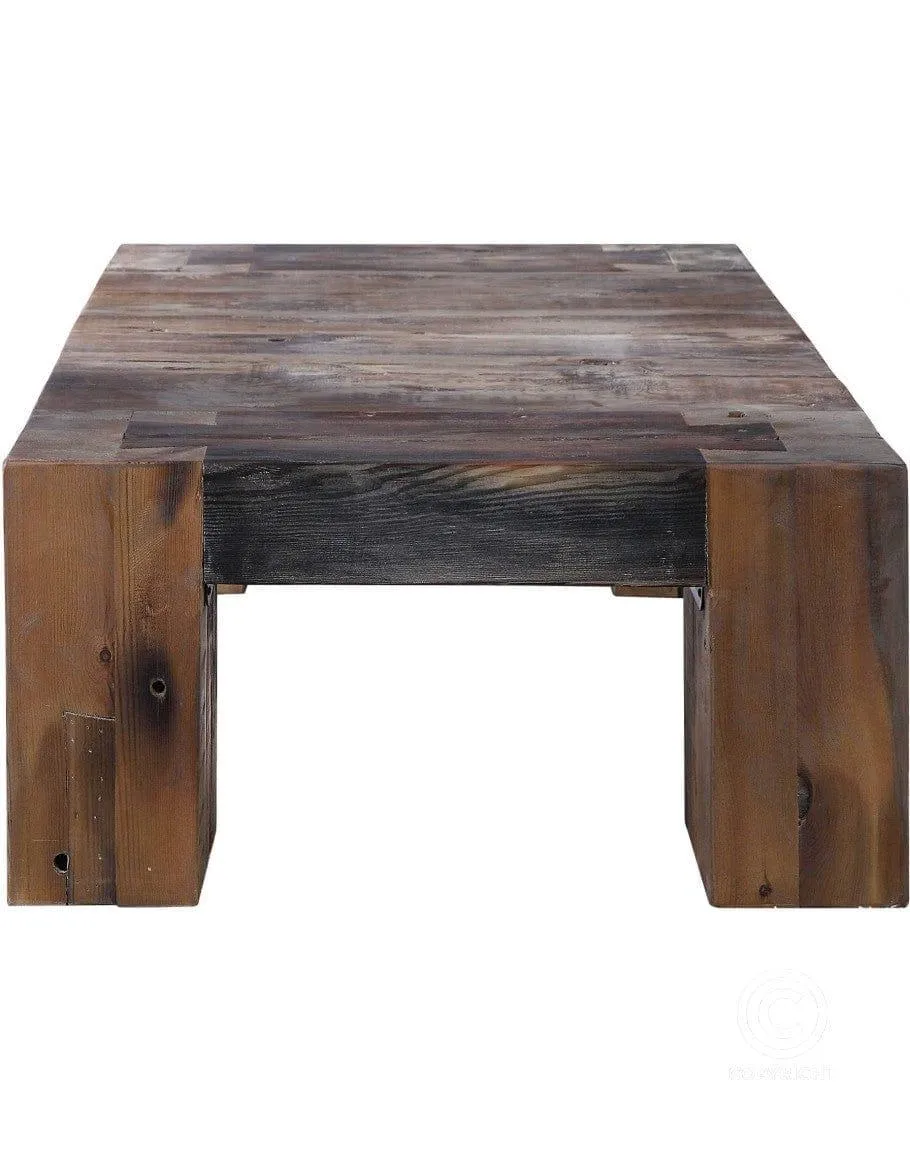 Rustic Reclaimed Boat Wood Coffee Table
