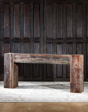 Rustic Reclaimed Boat Wood Sofa Table vanity mirror, wall mirror
