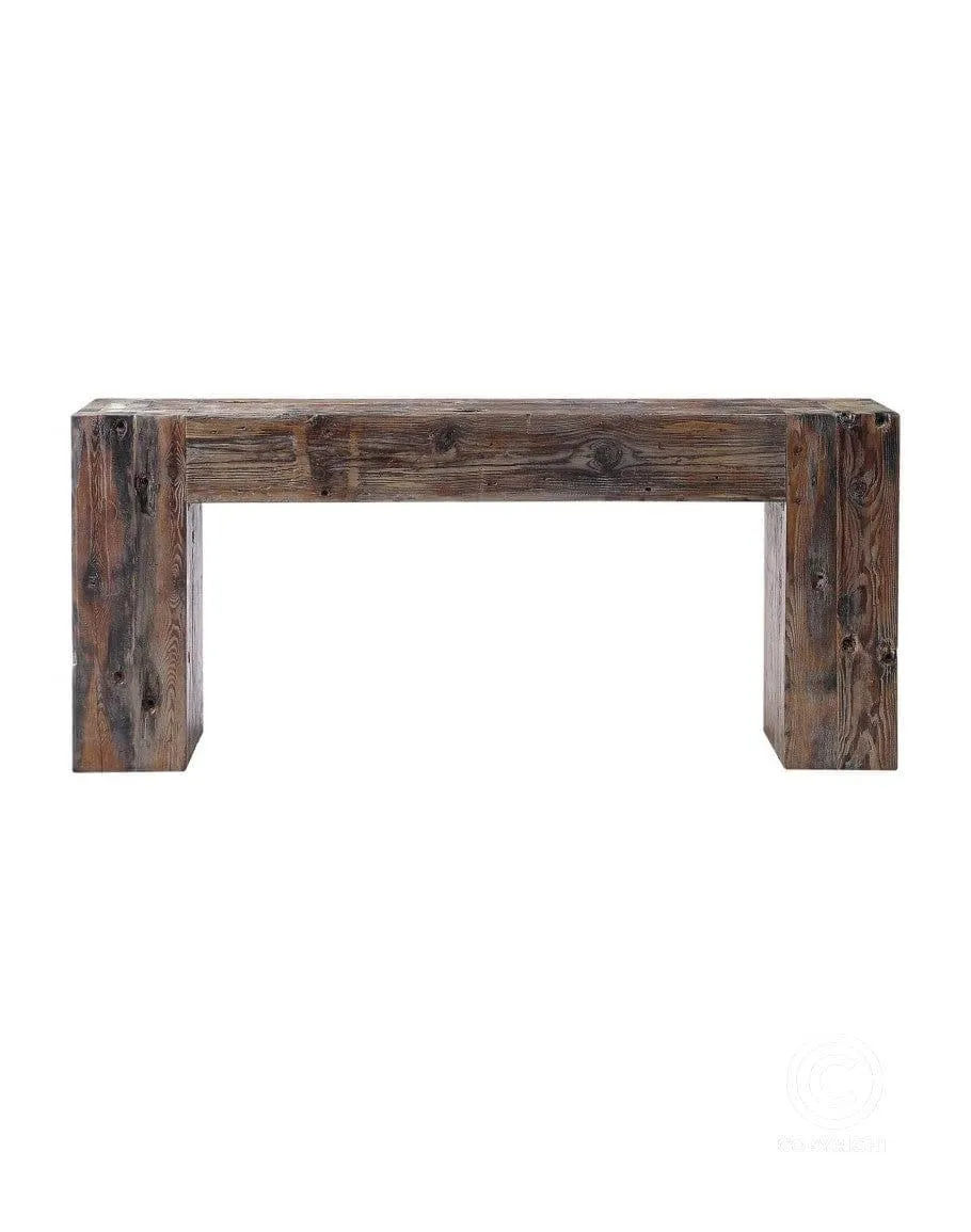 Rustic Reclaimed Boat Wood Sofa Table