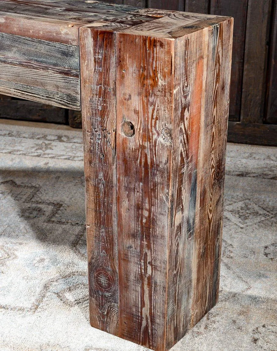 Rustic Reclaimed Boat Wood Sofa Table