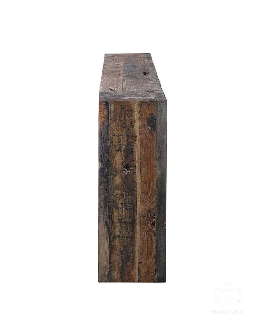 Rustic Reclaimed Boat Wood Sofa Table