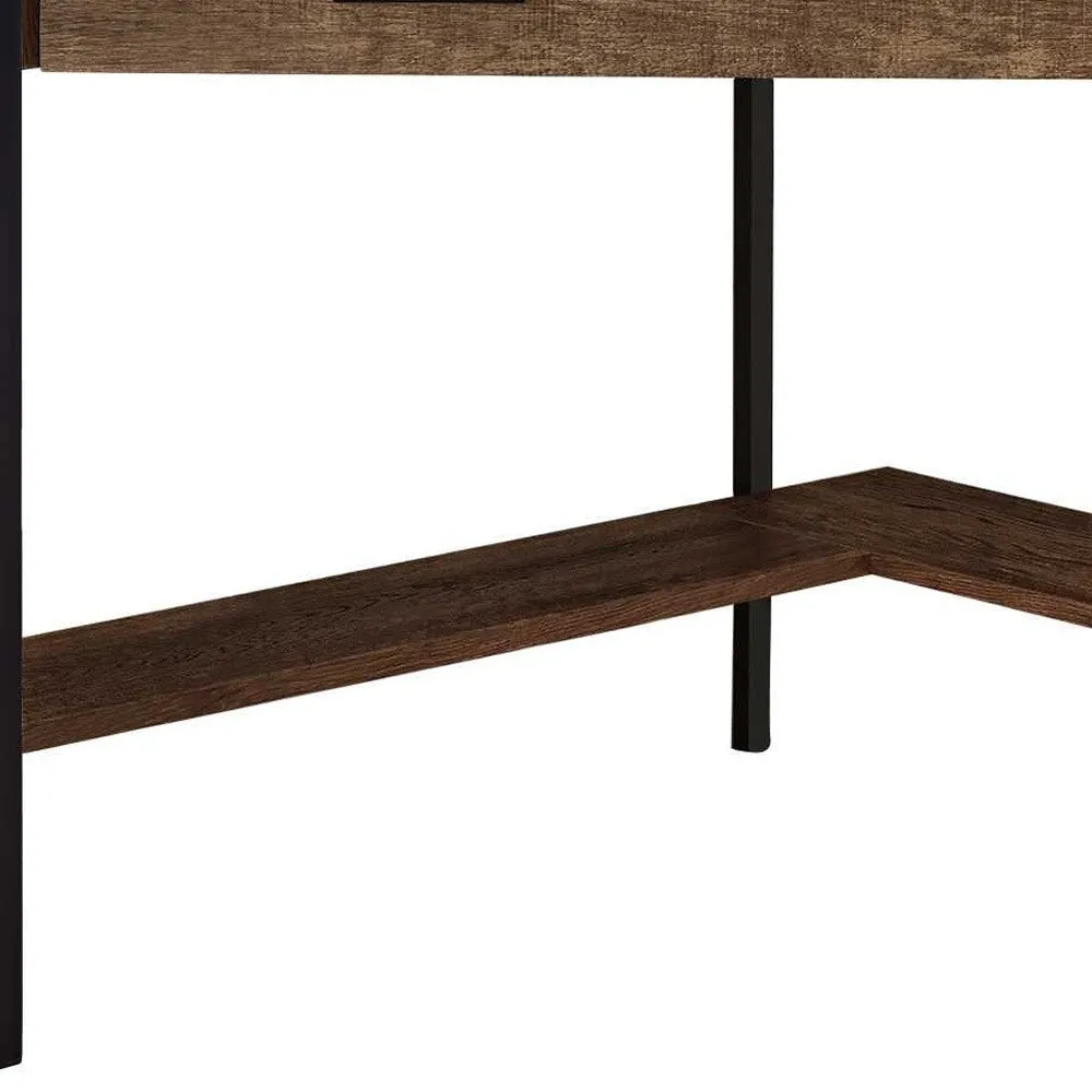 Rustic Reclaimed Wood Corner Office Desk