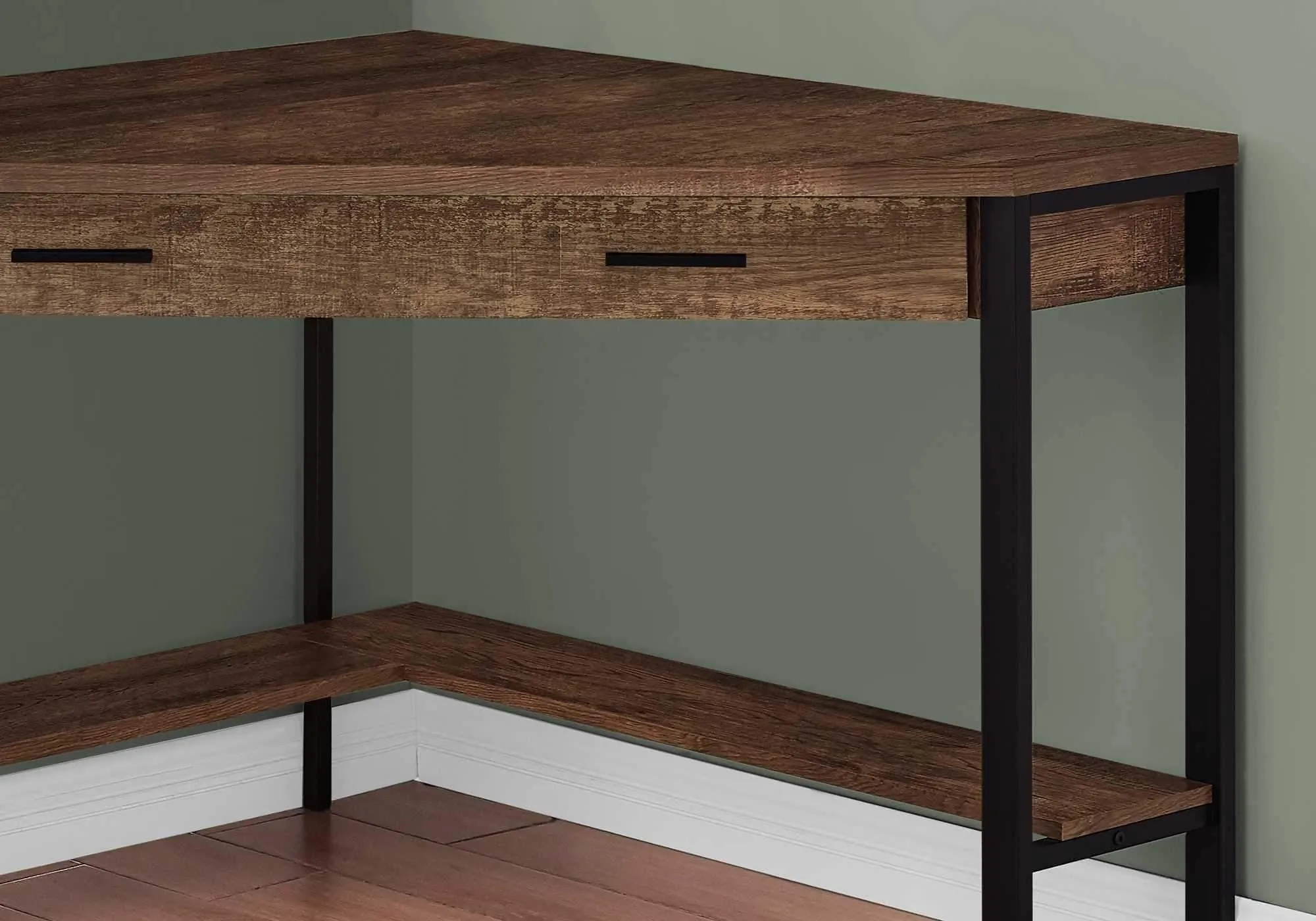 Rustic Reclaimed Wood Corner Office Desk