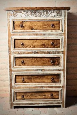 Rustic Spanish Royal Chest of Drawers bedroom furniture, nightstand