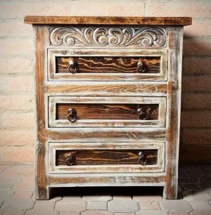 Rustic Spanish Royal Nightstand bedroom furniture, nightstand