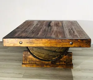 Rustic Tequila Barrel Cocktail Table vanity mirror, wall mirror