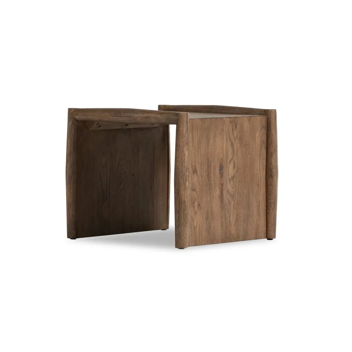Rustic Weathered Oak End Table