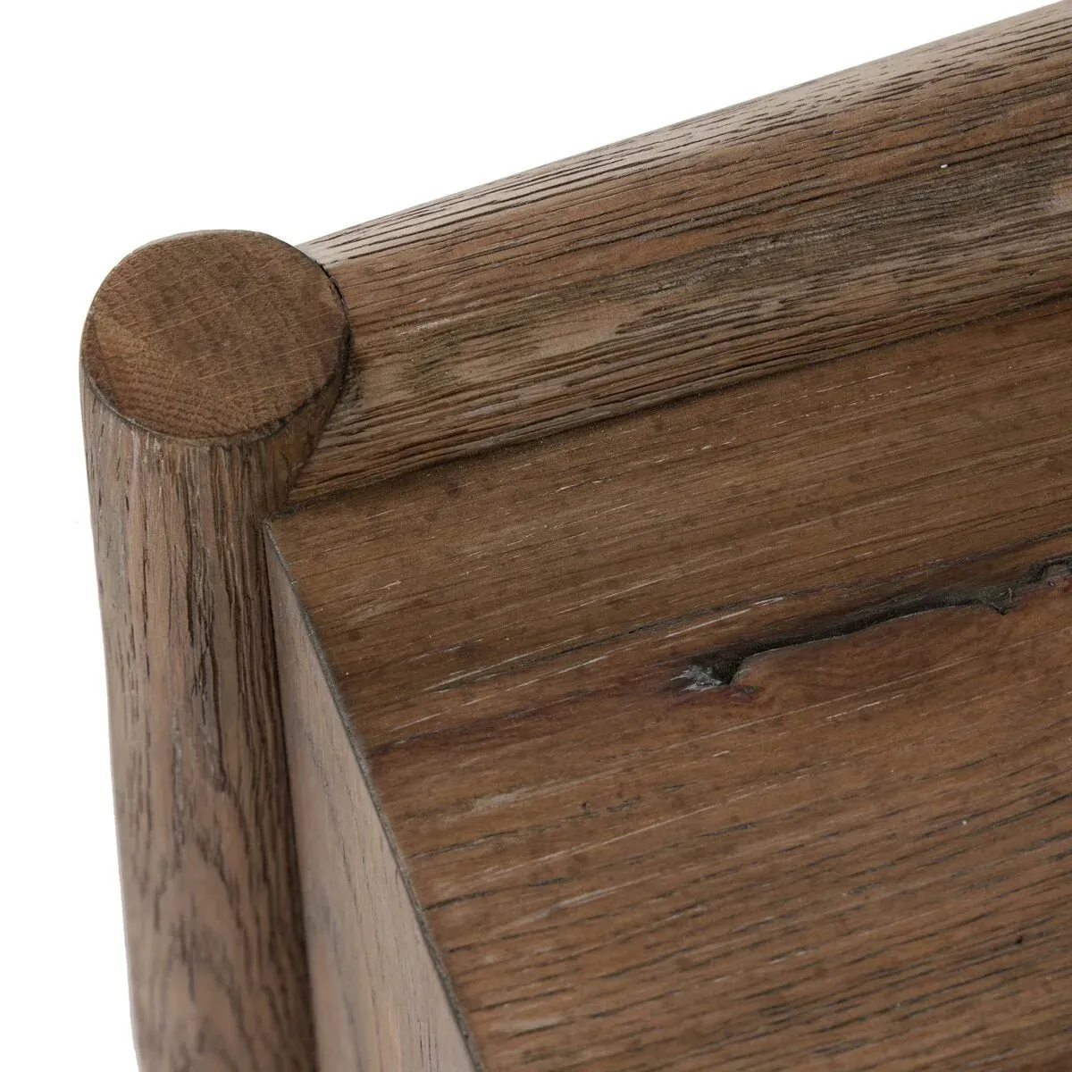 Rustic Weathered Oak End Table