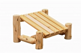 Rustic Cedar Outdoor Adirondack Ottoman table runner, placemat