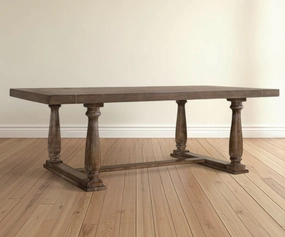 Rustic Rubberwood Farmhouse Dining Table glassware set, wine glass