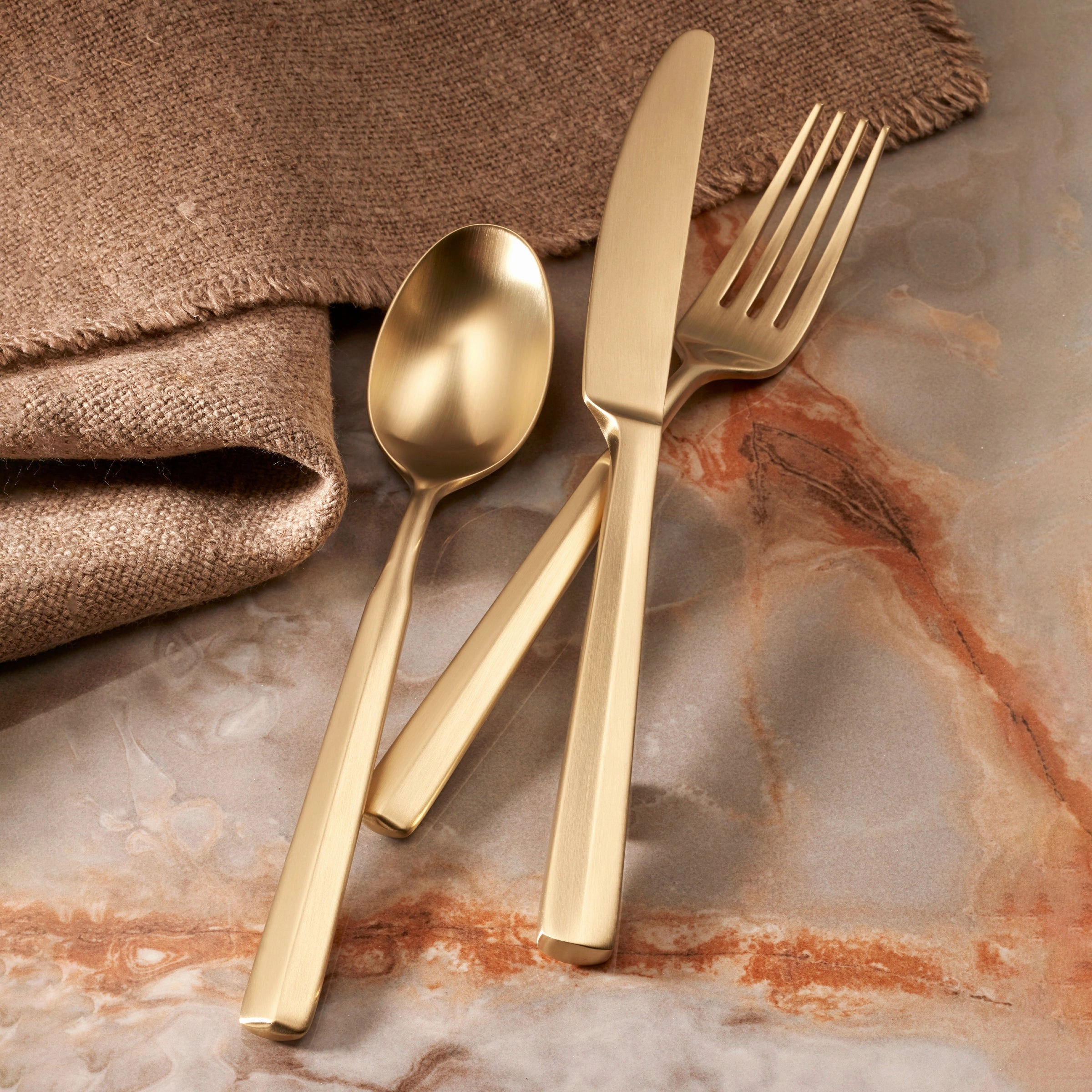 Ryder Champagne Satin 20 Piece Flatware Set