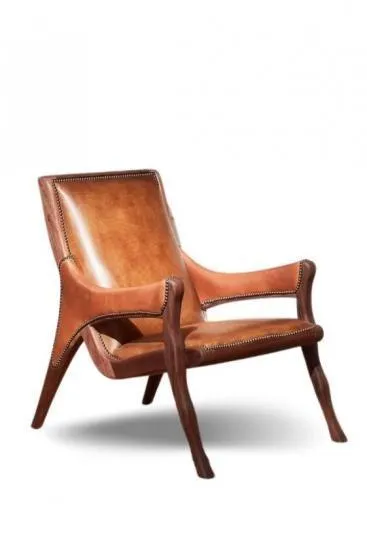 Saddle Leather Accent Chair