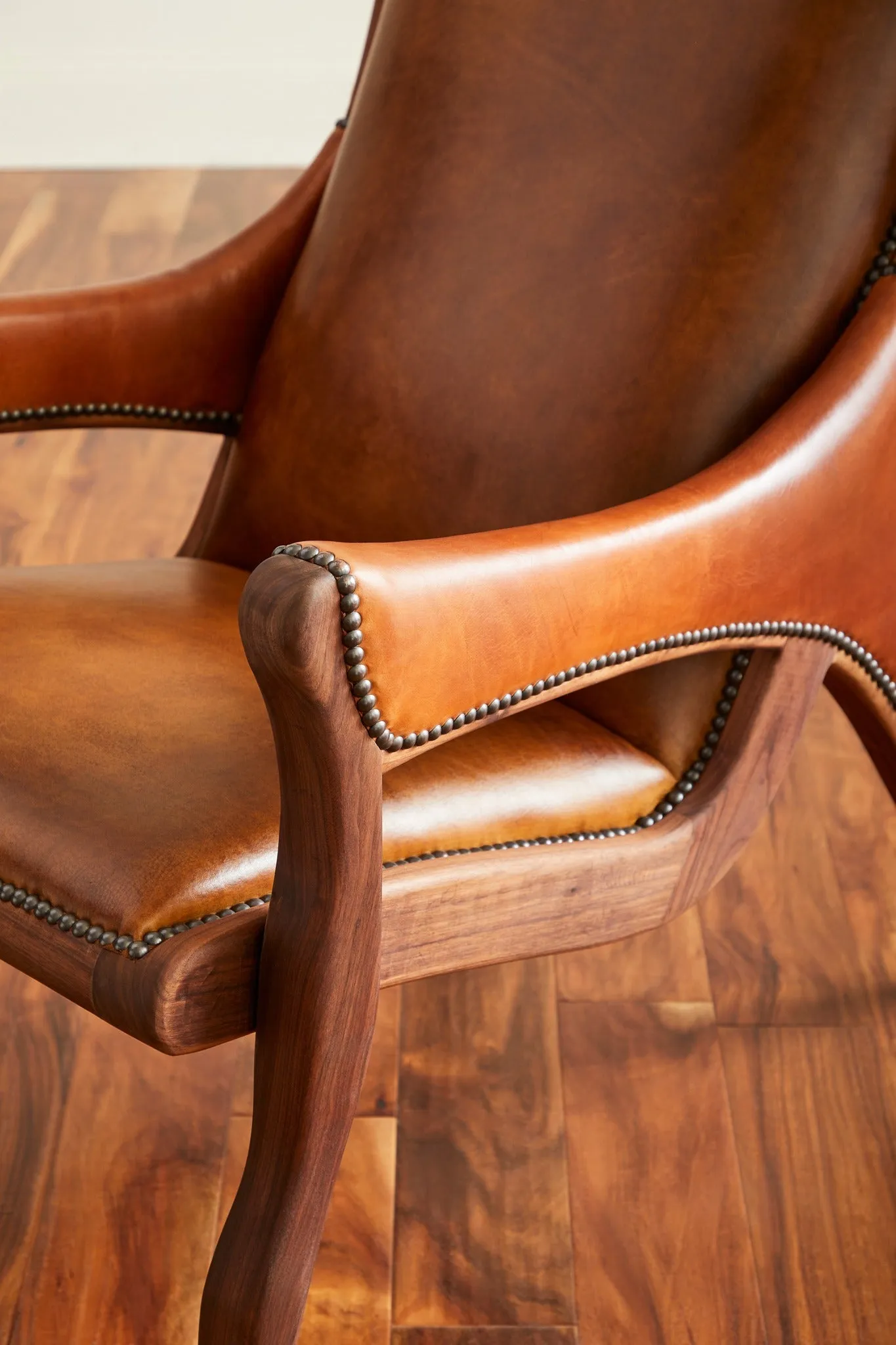 Saddle Leather Accent Chair