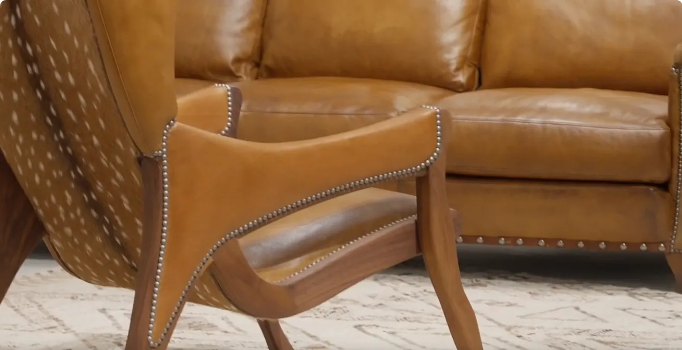 Saddle Leather Accent Chair