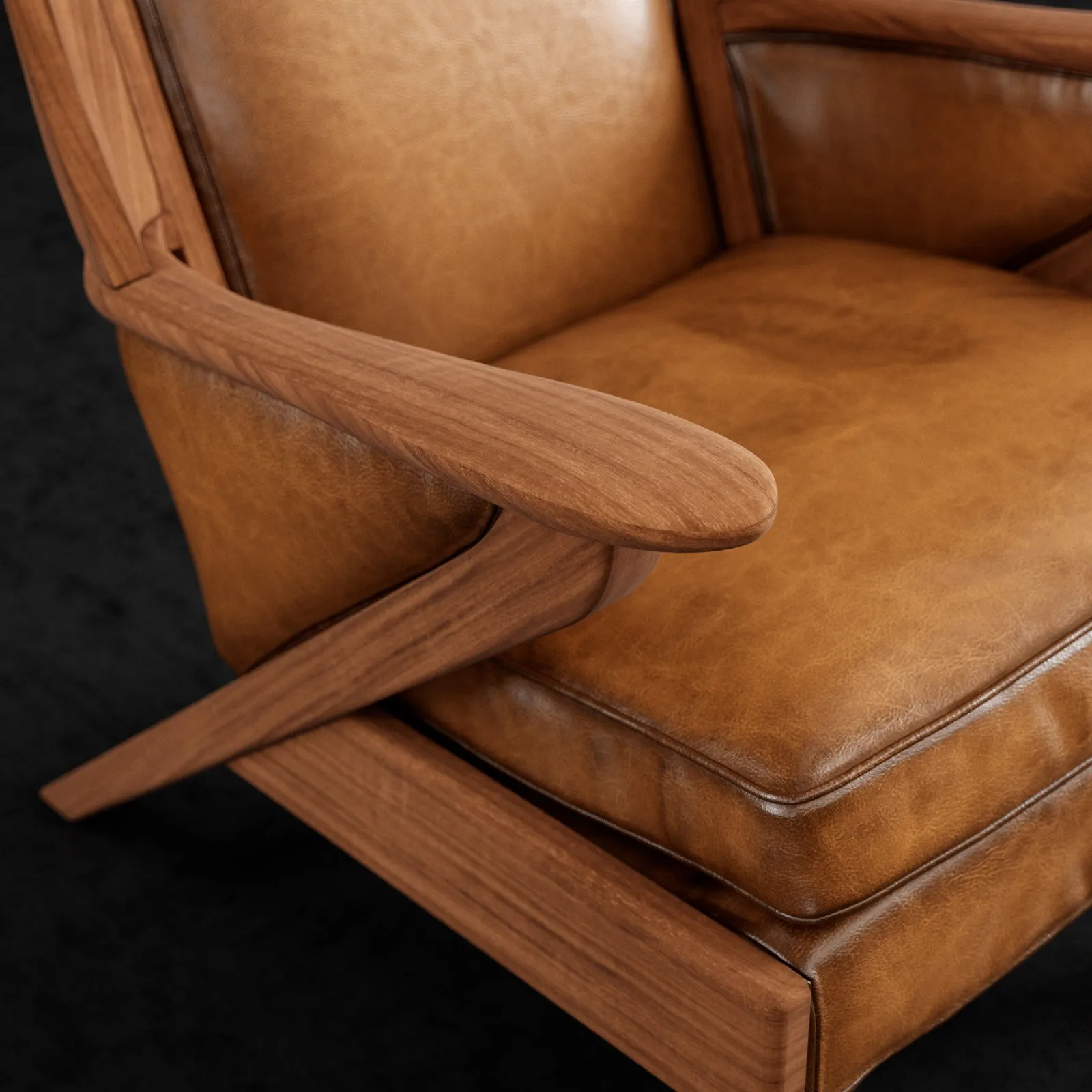 Saddle Leather Arm Chair